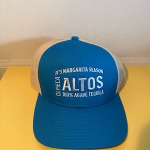 Olmeca Altos 100% Agave Tequila Trucker Hat Snapback Blue/Khaki Margarita Szn